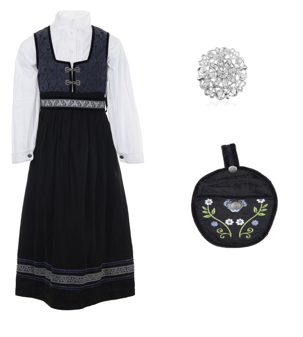 Oline Festdrakter med veske Blå med veske - Salto