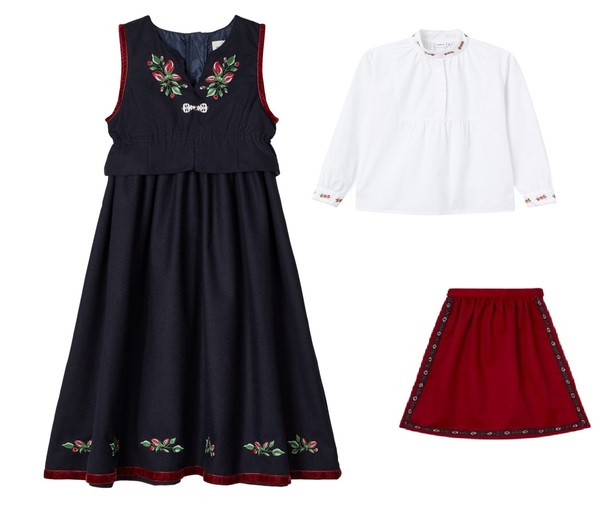 Kampanje Festdrakt Rød Blomst Rød blomst  - Name It