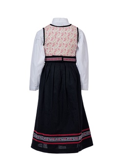 Oline Flower Festdrakter med veske Hvit og rosa med hvit skjote - Salto