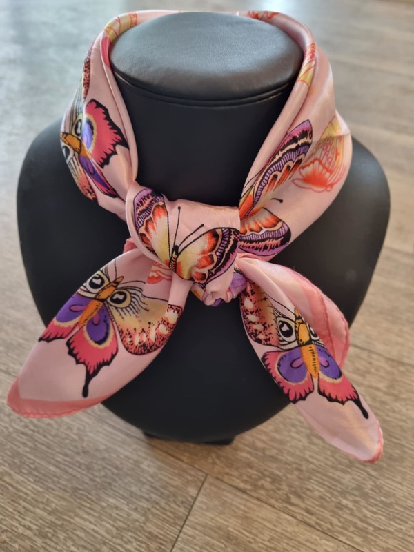 Silke skjerf mønstret Nr 1 - Guttogpike