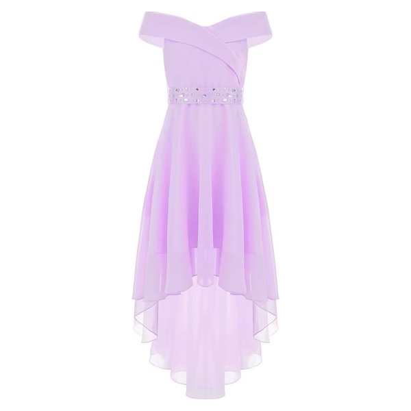 Sweatheart Off-shoulder Kjole lys lilla - Guttogpike