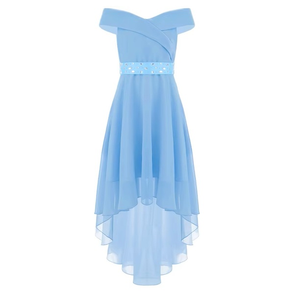 Sweatheart Off-shoulder Kjole Lys blå - Guttogpike