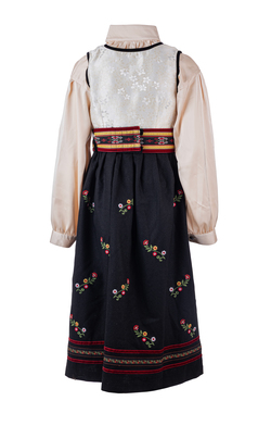 Leah Ull festdrakt valgfri skjorte Offwhite Champanje Silkebluse - Salto