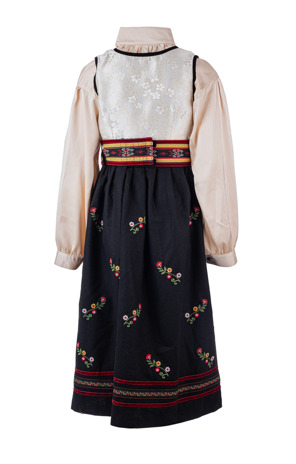 Leah Ull festdrakt valgfri skjorte Offwhite Champanje Silkebluse - Salto