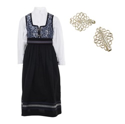 Oline Festdrakter  SølvBlå - Salto