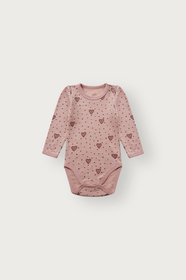 Body ULL med bambus innside Body Rosa - Hust & Claire