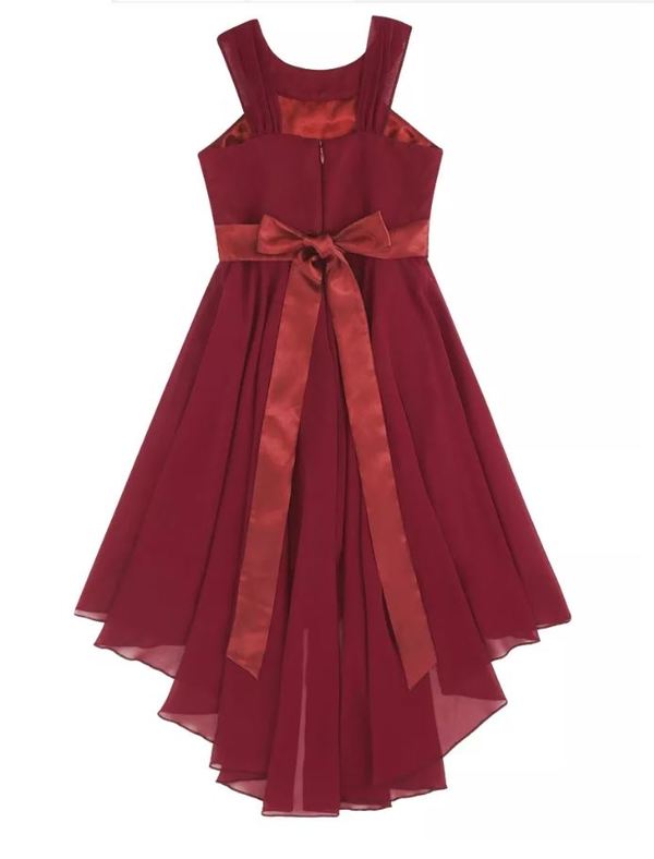 Halterneck Blomst med stener DYP RØD - Guttogpike