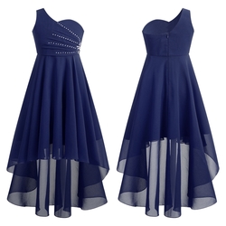 One shoulder kjole Marine - Guttogpike