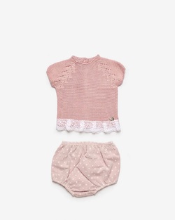 Knit set baby clothes  rosa - JULIANA 