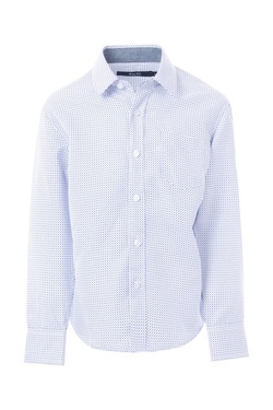Pen skjorte  Lavrans hvit med mønster - Salto