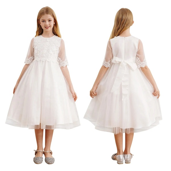 Rose Brudepike kjole   hvit - Guttogpike