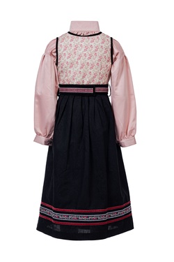 Oline Festdrakt med silke bluse Rosa Hvit med rosa silkebluse - Salto