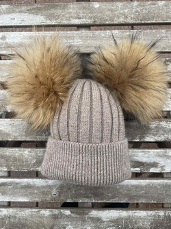 Ull lue dobbel dusk  beige - Guttogpike