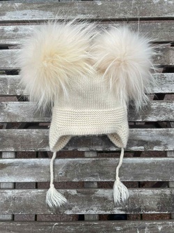 Ull lue 2 dusker og snorer  beige - Guttogpike